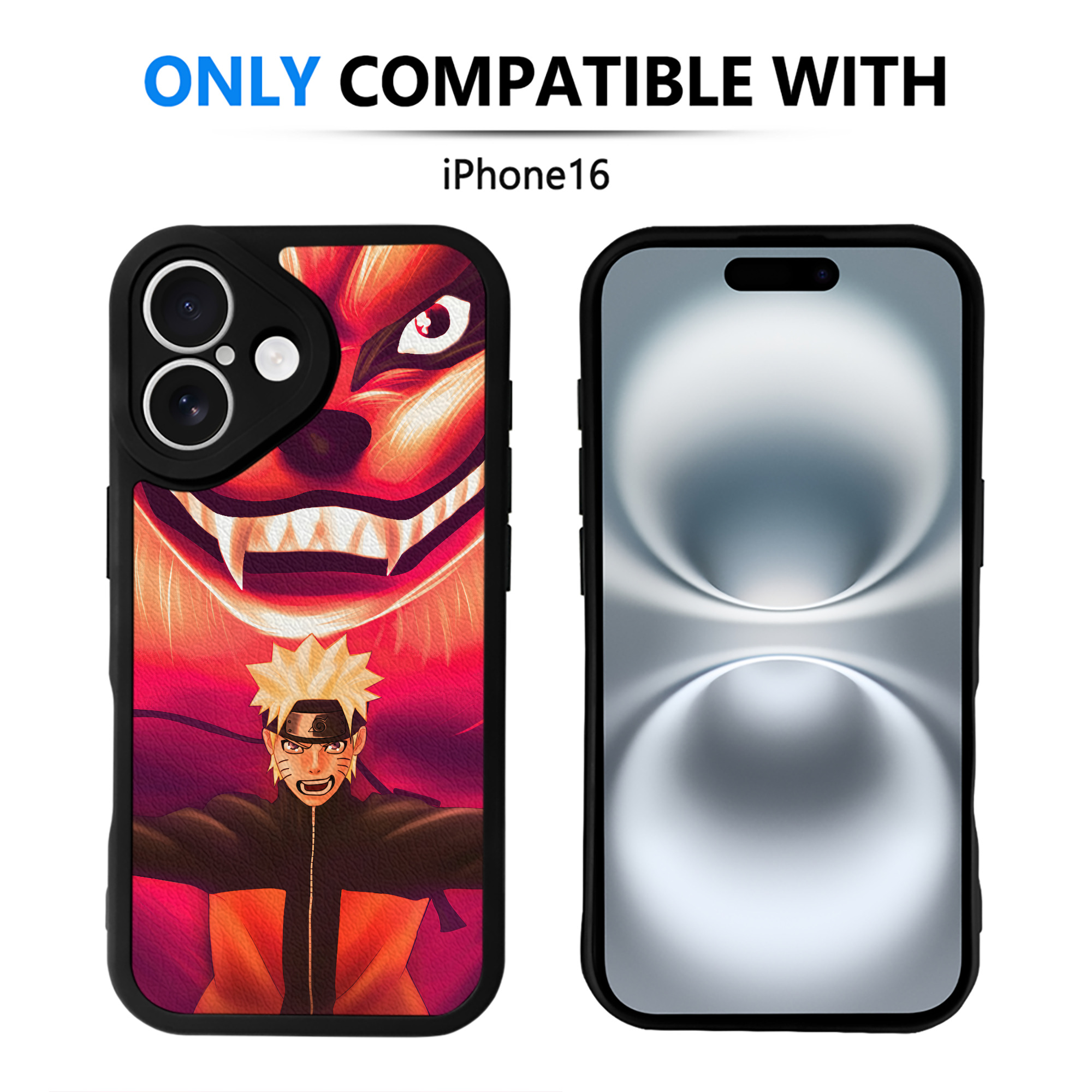 （画像用） NARUTO -ナルト- NARUTO -ナルト- 疾風伝 【iPhone 16シリーズ対応】シリコンスマホケース（レザー調） 材質：シリコン